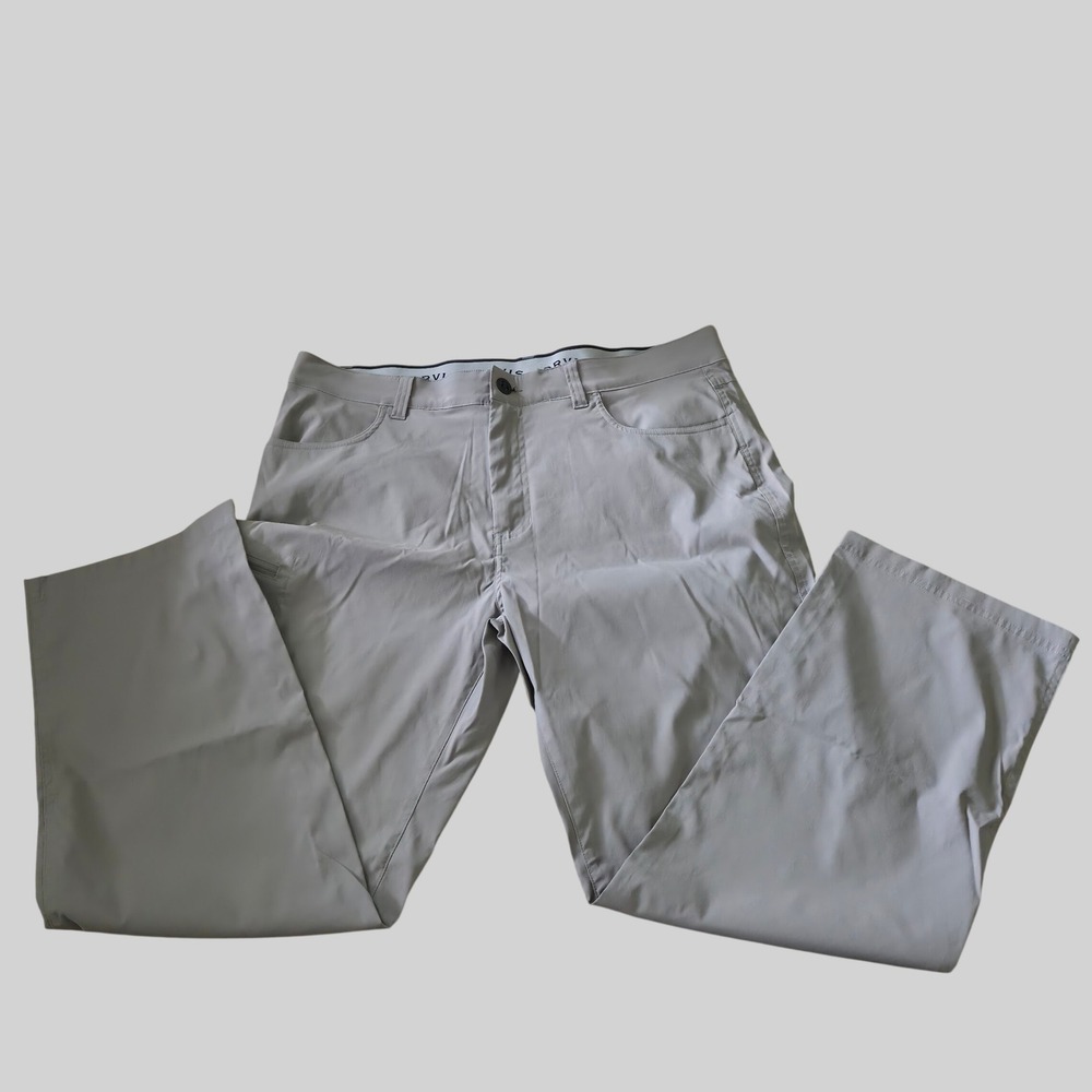 Orvis Tech Pants Mens 38x30 Gray Two Way Stretch Water Repellent Hiking Outdoor